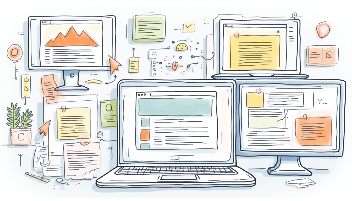 Ilustrație cu elemente de realizare site-uri în 2026 și succes digital, simbolizând inovația și tehnologia